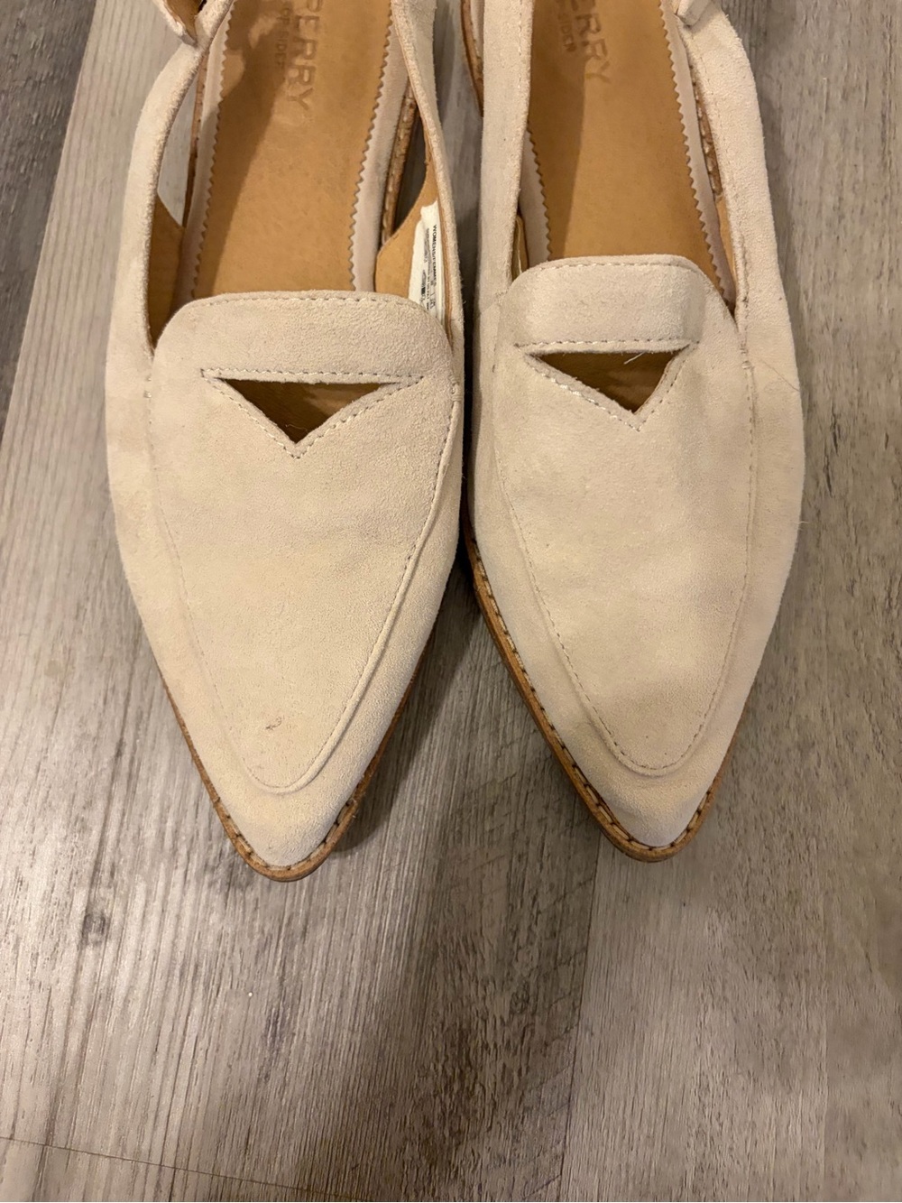 Sperry Top-Sider Saybrook Slingback Ivory Nubuck Suede Flats - Picture 4 of 7